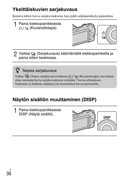 Sony NEX-5 - NEX-5 Mode d'emploi Finlandais