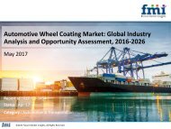 Automotive Wheel Coating Market to Grow at a CAGR of 2.8% by 2026