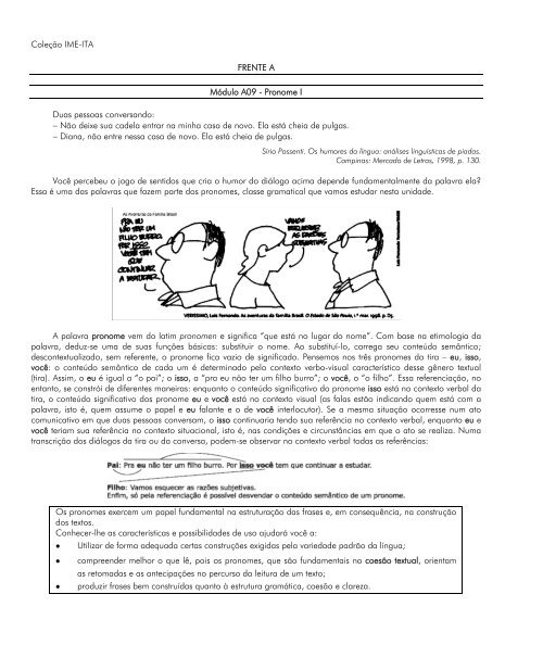 INFORMÁTICA NA ESCOLA 1º DE MAIO: ATIVIDADES SOBRE PRONOMES E ADJETIVOS