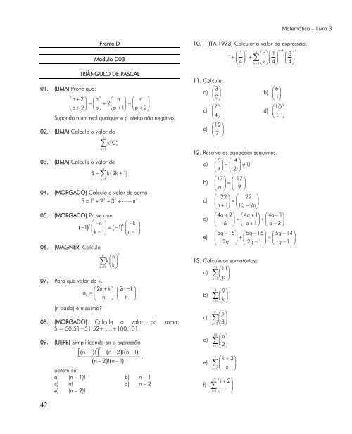 Coleção IME-ITA_2017 - Matemática - Livro 3