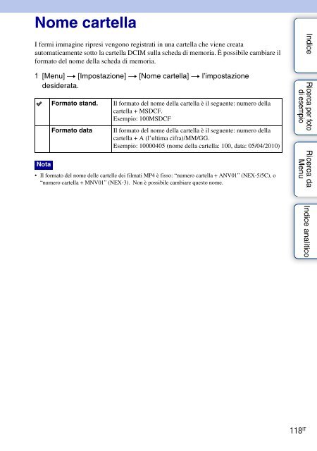 Sony NEX-5 - NEX-5 Guide pratique Italien