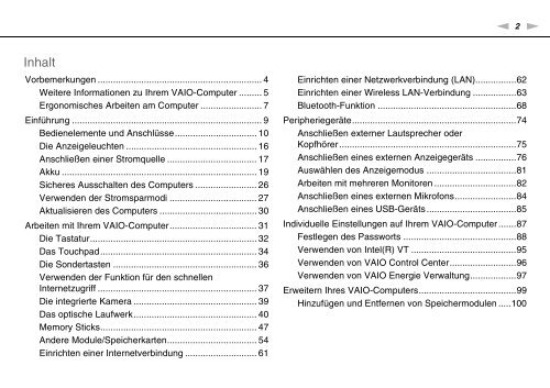 Sony VPCEC4S0E - VPCEC4S0E Mode d'emploi Allemand