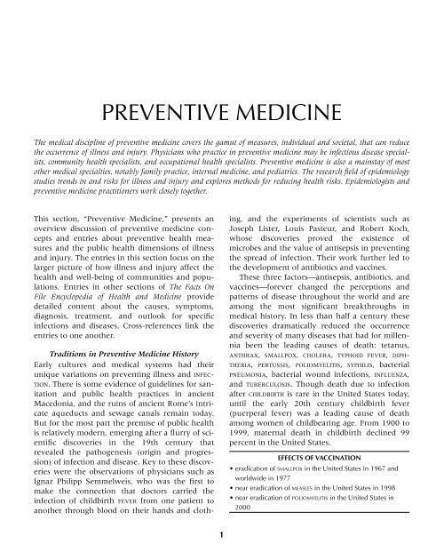 Encyclopedia of Health and Medicine