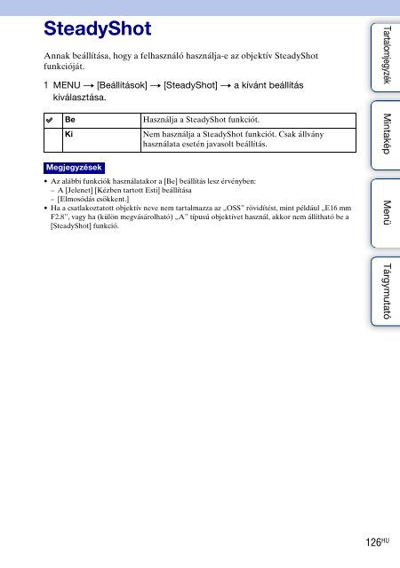 Sony NEX-F3D - NEX-F3D Consignes d&rsquo;utilisation Hongrois