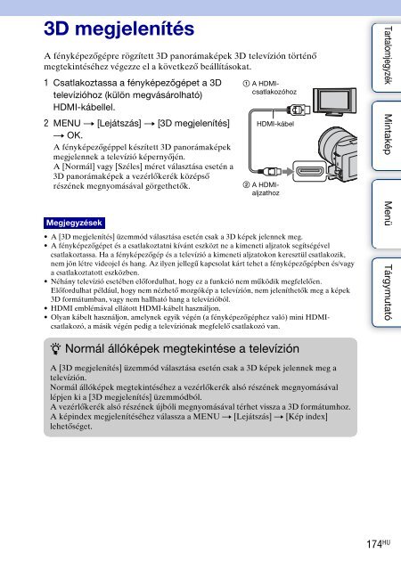 Sony NEX-F3D - NEX-F3D Consignes d&rsquo;utilisation Hongrois