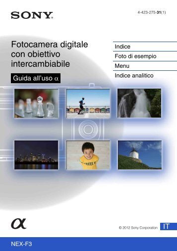 Sony NEX-F3D - NEX-F3D Consignes dâutilisation Italien