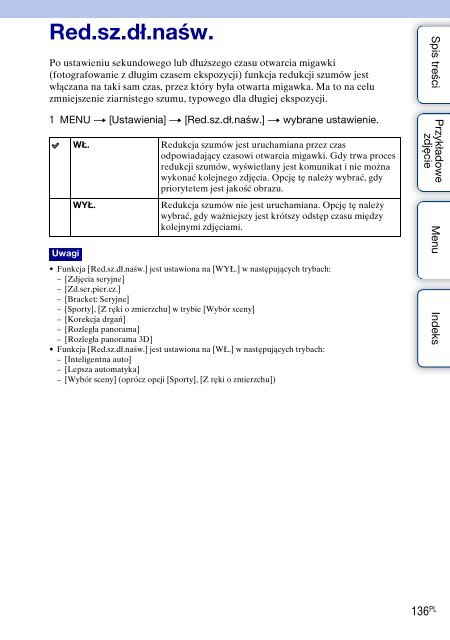 Sony NEX-F3D - NEX-F3D Consignes d&rsquo;utilisation Polonais