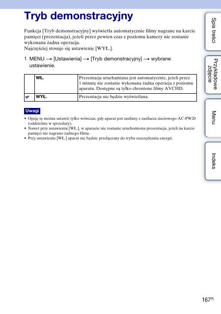 Sony NEX-F3D - NEX-F3D Consignes d&rsquo;utilisation Polonais