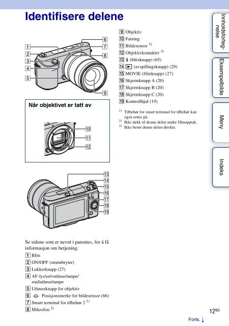 Sony NEX-F3D - NEX-F3D Consignes d&rsquo;utilisation Norv&eacute;gien