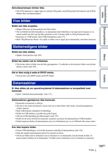 Sony NEX-F3D - NEX-F3D Consignes d&rsquo;utilisation Norv&eacute;gien