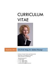 Curriculum Vitae - IMW