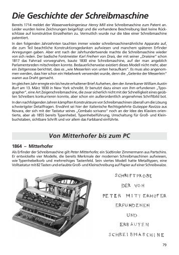 Geschichte der Schreibmaschine