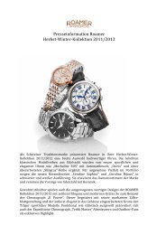 Presseinformation Roamer Herbstâ€Winterâ€Kollektion 2011/2012