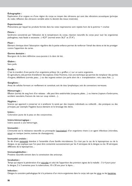 Programme d'éducation à la santé scolaire 2007