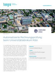 tangro-Referenzbericht: Universitätsklinikum Köln