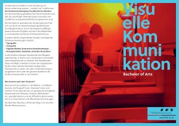 Studiengangsflyer für Visuelle Kommunikation/B.A. an der HBK Braunschweig