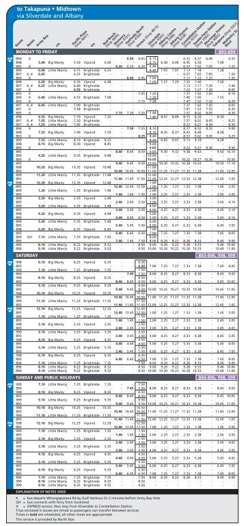 Gulf Harbour Ferry Timetable - MAXX Auckland Regional Transport