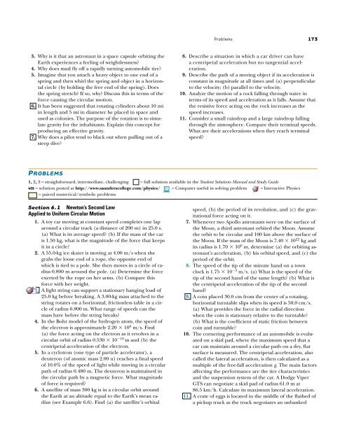 Circular Motion and Other Applications of Newton's Laws