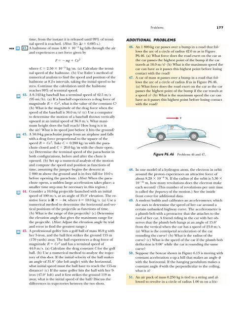 Circular Motion and Other Applications of Newton's Laws