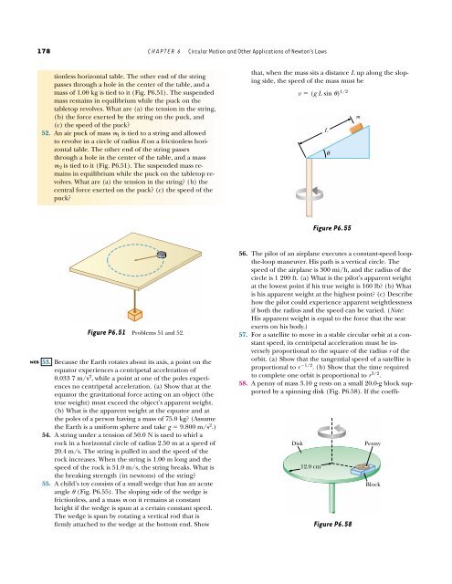 Circular Motion and Other Applications of Newton's Laws