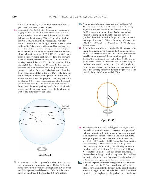 Circular Motion and Other Applications of Newton's Laws