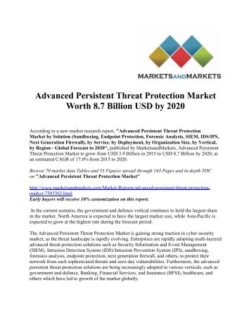 Advanced Persistent Threat Protection Market 