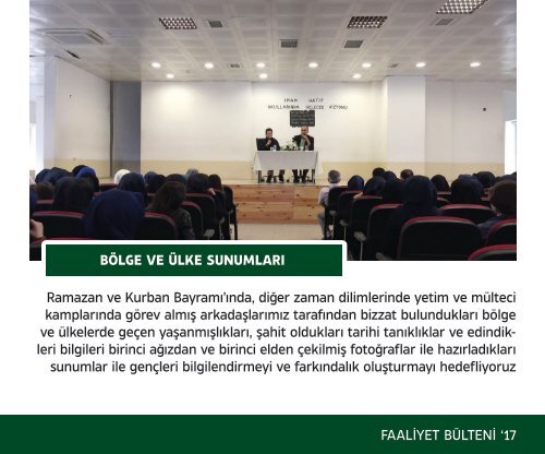 genç ihh faaliyet bülteni 2016- 2017