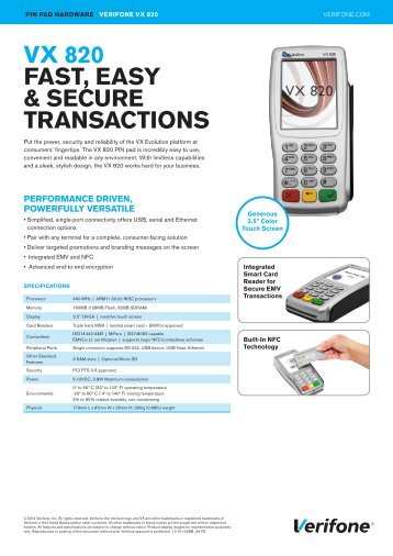 Verifone vx 820 installation manual