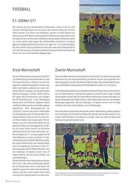 SF Harteck München - Vereinszeitung Mai 2017