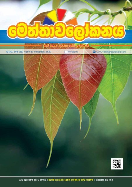 Mettavalokanaya Buddhist Magazine - December 13 2016