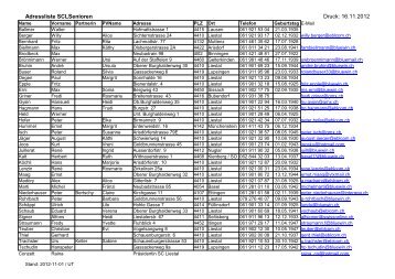 Adressliste SCLSenioren Druck: 16.11.2012