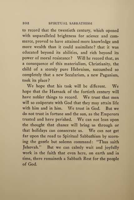 Abram Herbert Lewis - Spiritual Sabbathism