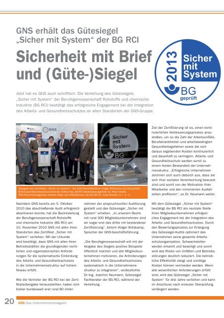 GNS - Unternehmensmagazin 5