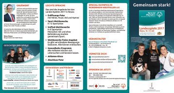 Flyer Landesspiele 2017 Neuss