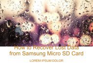 How to Recover Lost Data from Samsung Micro SD Card