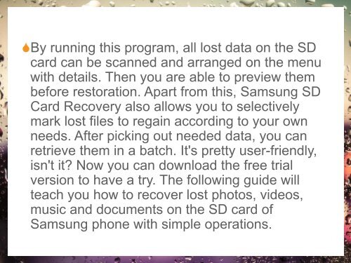 How to Recover Lost Data from Samsung Micro SD Card