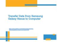 Transfer Data from Samsung Galaxy Nexus to Computer