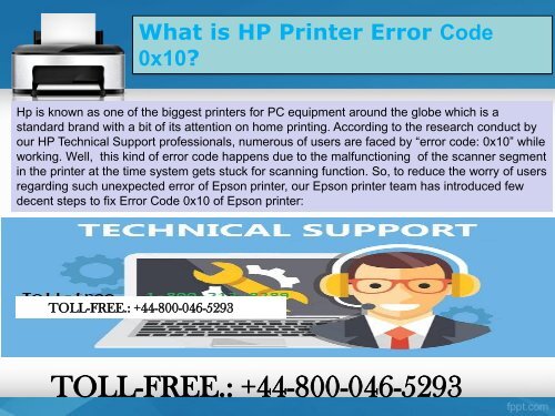 How to Fix HP Printer Error Code 0x10? | HP Technical Support Number 