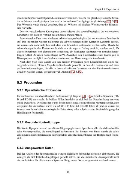 Die Intonation von Entscheidungsfragen bei Morbus Parkinson unter ...