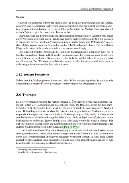 Die Intonation von Entscheidungsfragen bei Morbus Parkinson unter ...