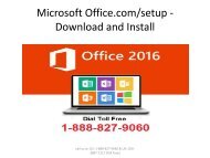 Microsoft Office.comsetup -Dial 1-1888-827-9060