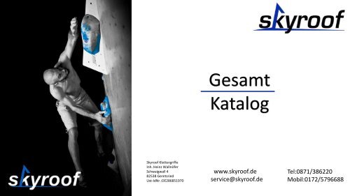 Alle Klettergriffe Katalog Skyroof 2016