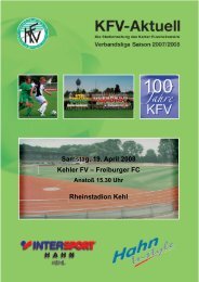 Samstag, 19. April 2008 Kehler FV – Freiburger FC Rheinstadion Kehl