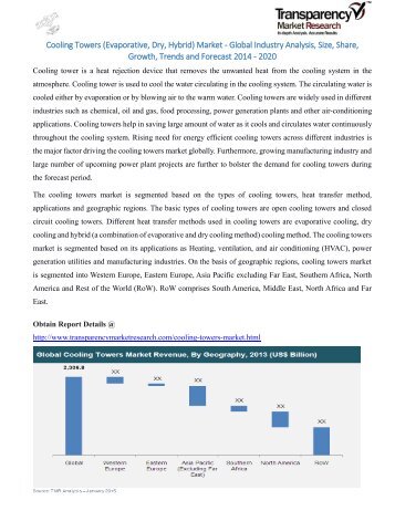 Cooling Towers Market - Global Industry Analysis, Size, Share, Growth, Trends and Forecast 2014 - 2020