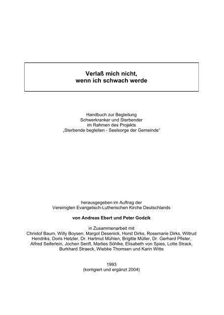 Verlass Mich Nicht Wenn Ich Schwach Werde Peter Godzik