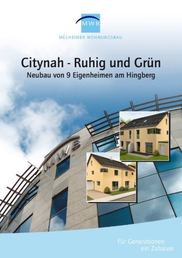 Seite 1 Deckblatt - Mülheimer Wohnungsbau eG