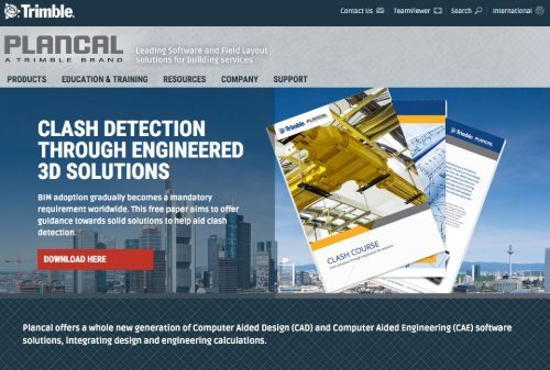 Trimble Plancal - Webpage Mockup