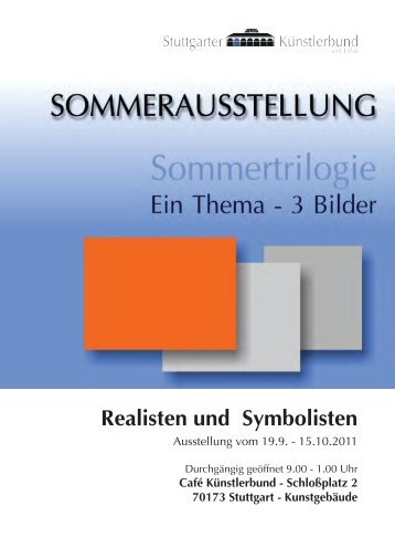Realisten und Symbolisten - Künstlerbund Stuttgart