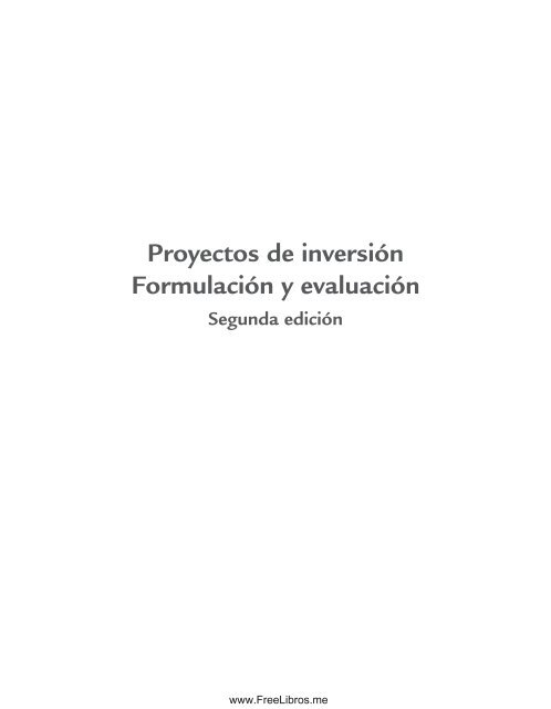 Proyectos de Inversión, 2da Edicion - Nassir Sapag Chaín