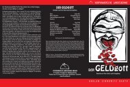 DER GELDgott - Vorpommersche Landesbühne GmbH
